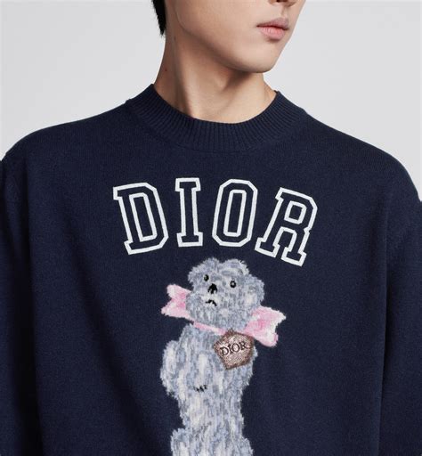 dior bobby sweater|Bobby Sweater Blue Cashmere Jacquard .